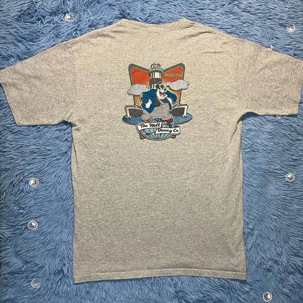 DisneyY2K Goofy Pig Leg Pete Graphic Gray Shirt Mens Medium
